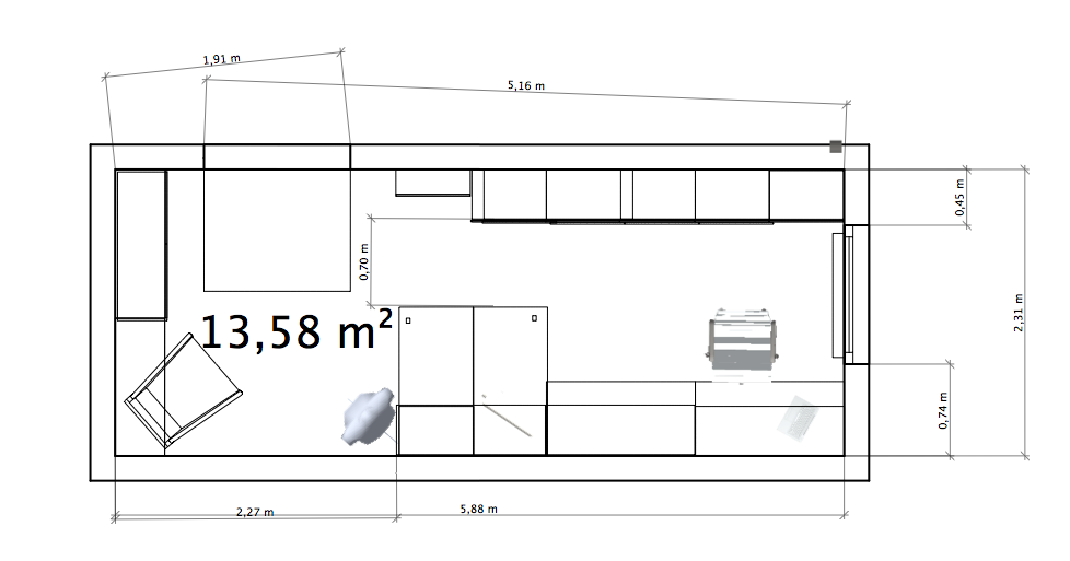 craft room layout Grundriss