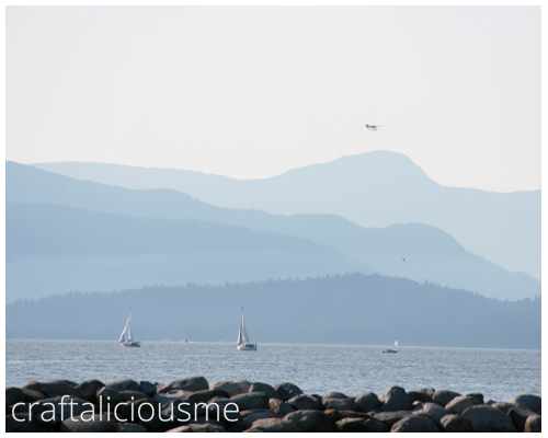 vancouver sea and mountains