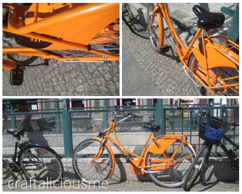 orange bicycles in Berlin