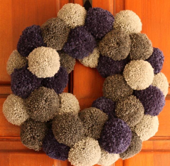 full pom pom wreath