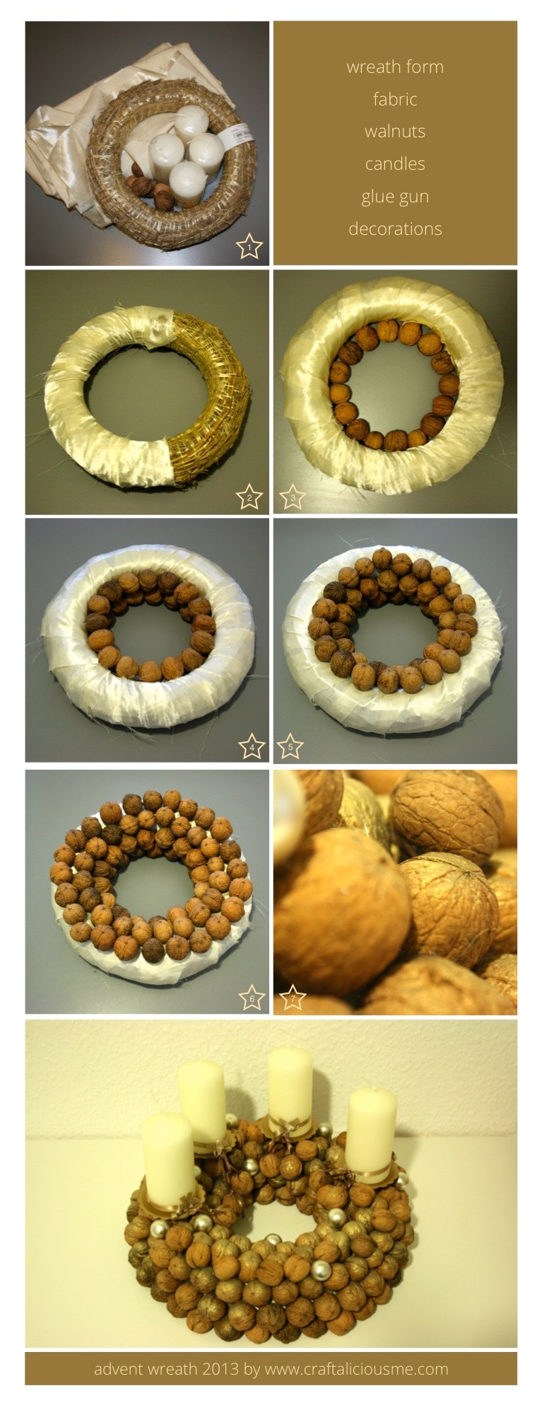 walnut advent wreath tutorial