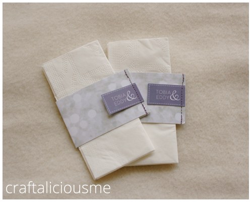 DIY tissue band for wedding