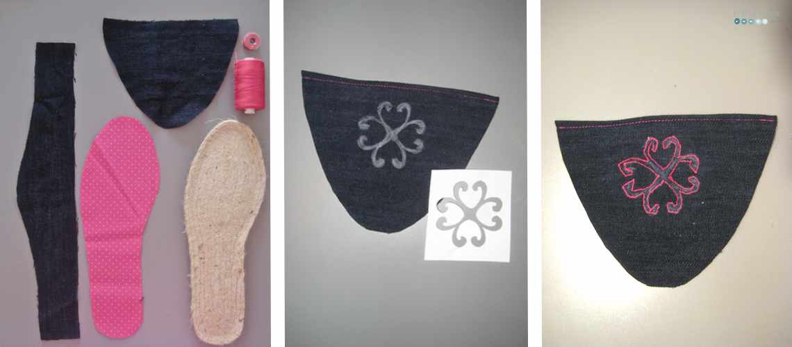 denim espadrilles step 1