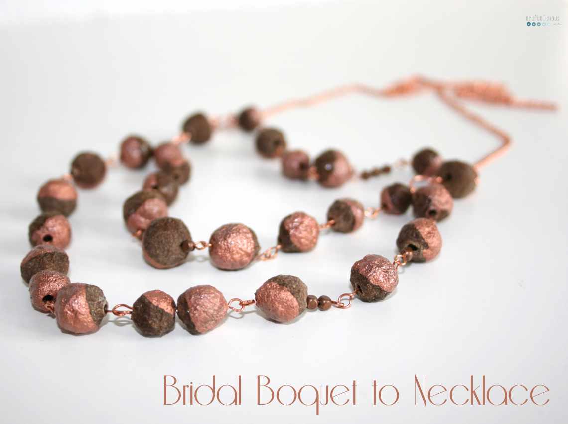 bridal boquet to necklace