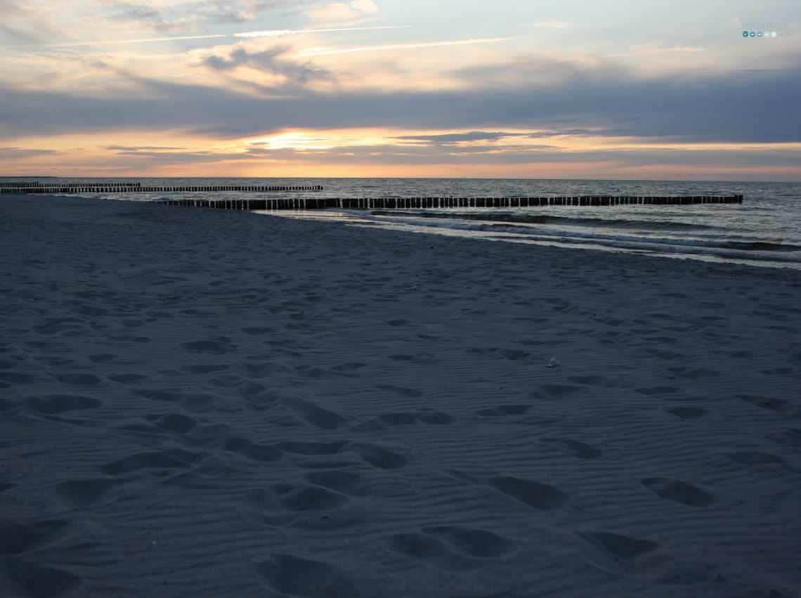 Sunset at the baltic sea