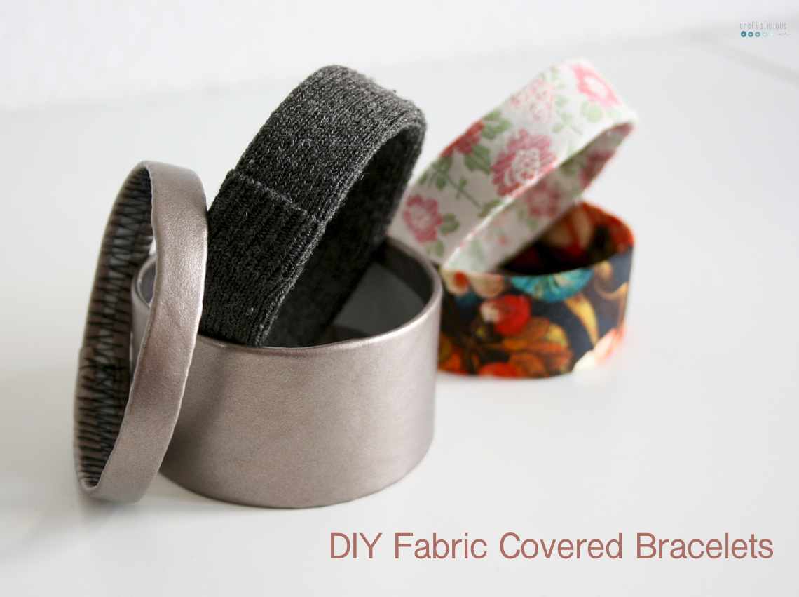 DIY fabric covered bracelets