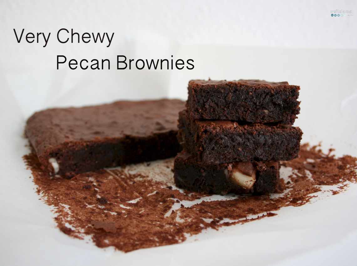 chewy pecan brownies