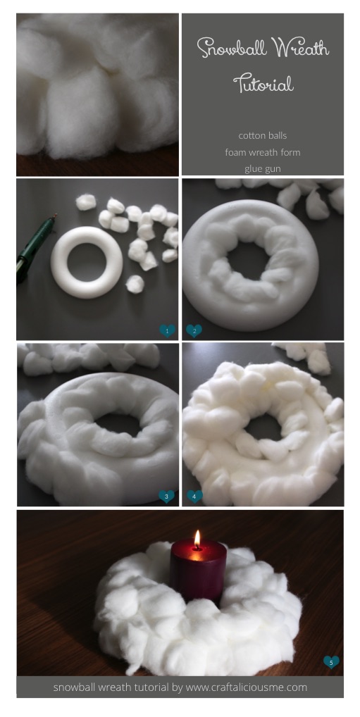 Snowball Wreath tutorial craftaliciousme
