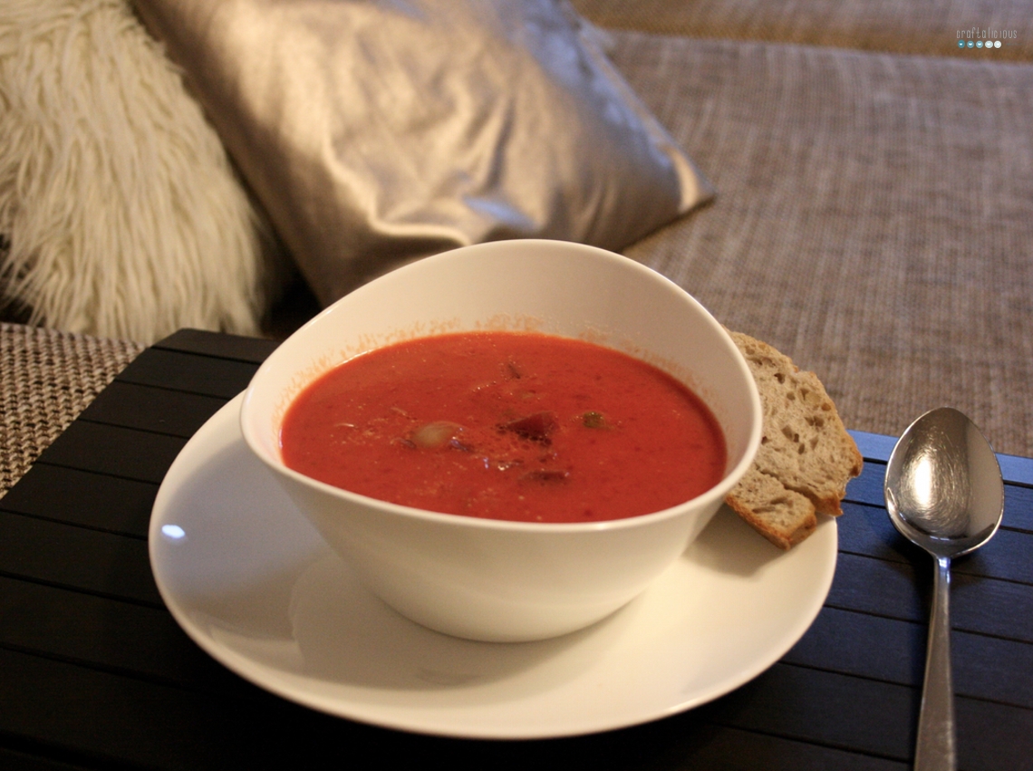 vegan red beet coconut soup 