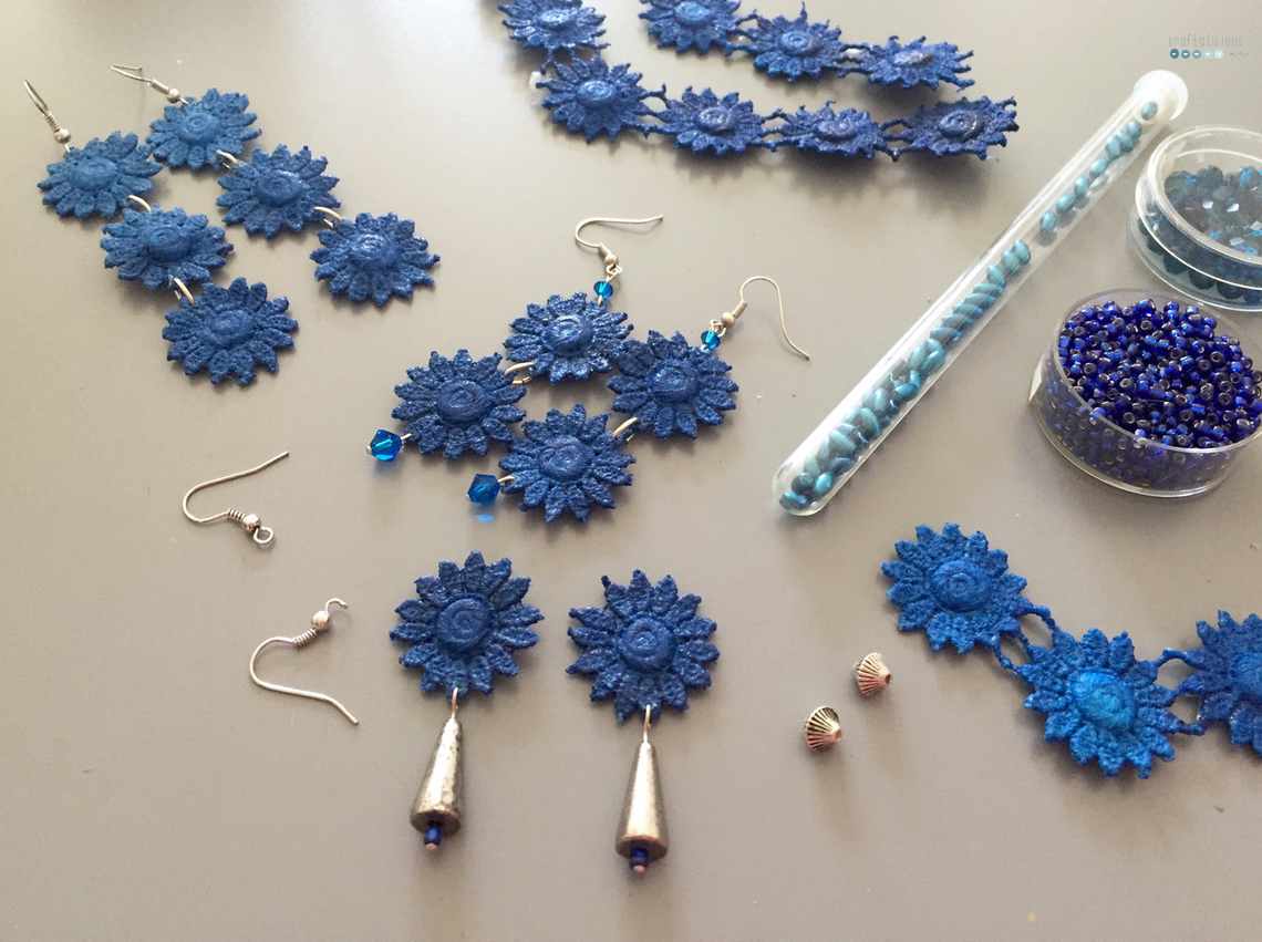 handmade lace earings