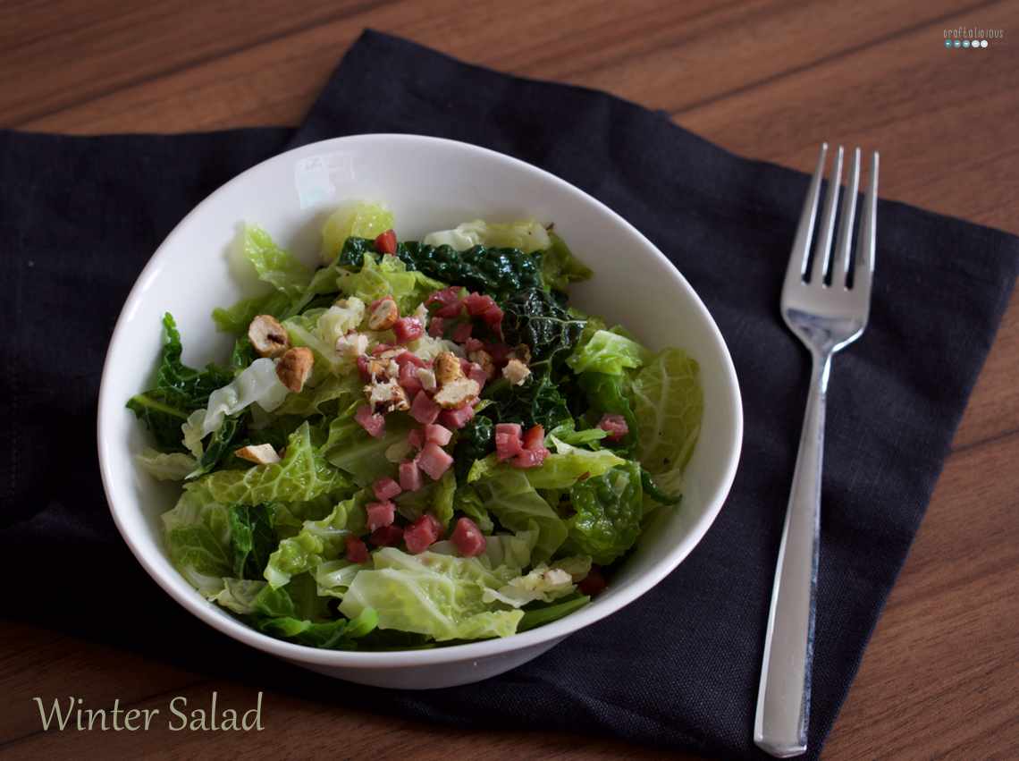 winter salad with savoy bacon tiger nut
