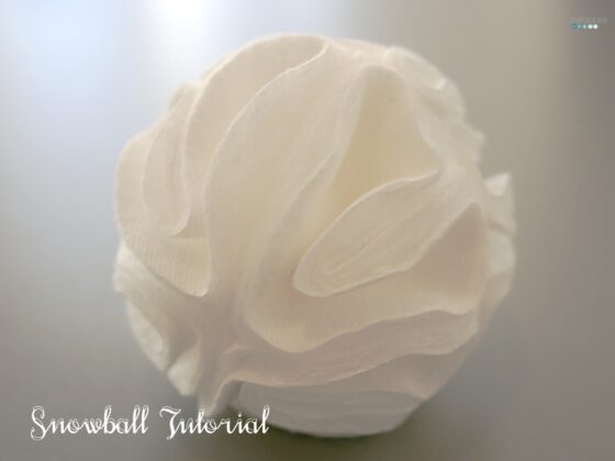 snowball made of cotton pads tutorial