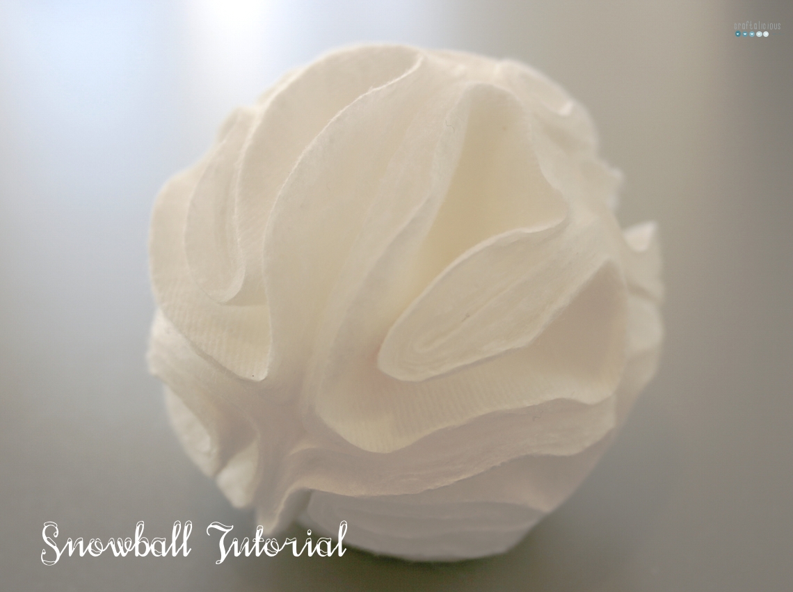 snowball made of cotton pads tutorial