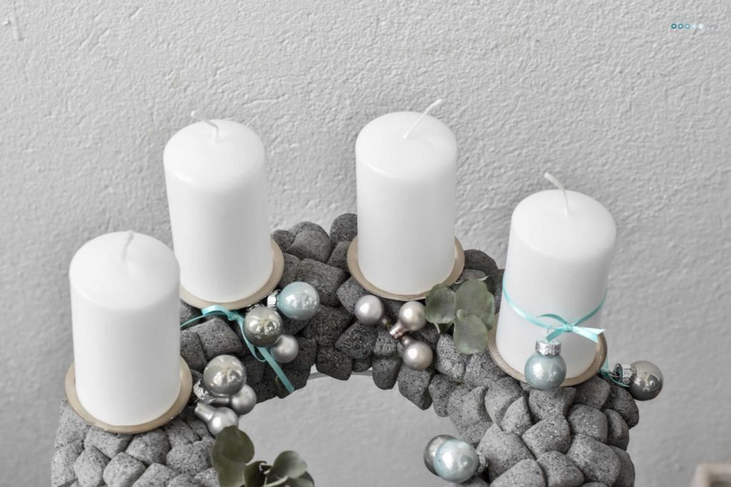 Recycling advent wreath in concrete finish detail craftaliciousme seeking creative life