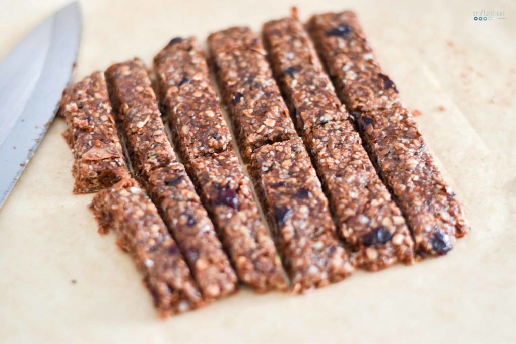 homemade granola bars spreaded cut