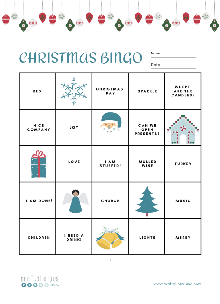 Christmas Bingo Template