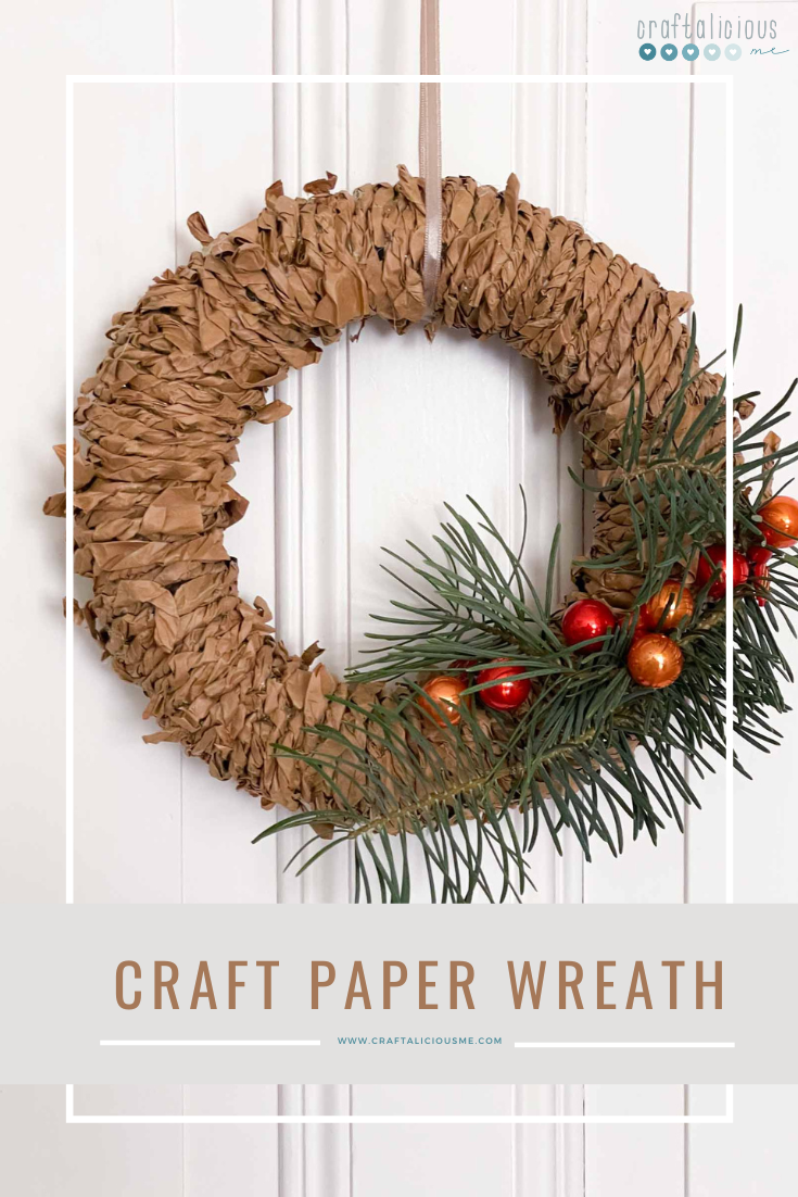 craft paper recycling wreath_pinterest