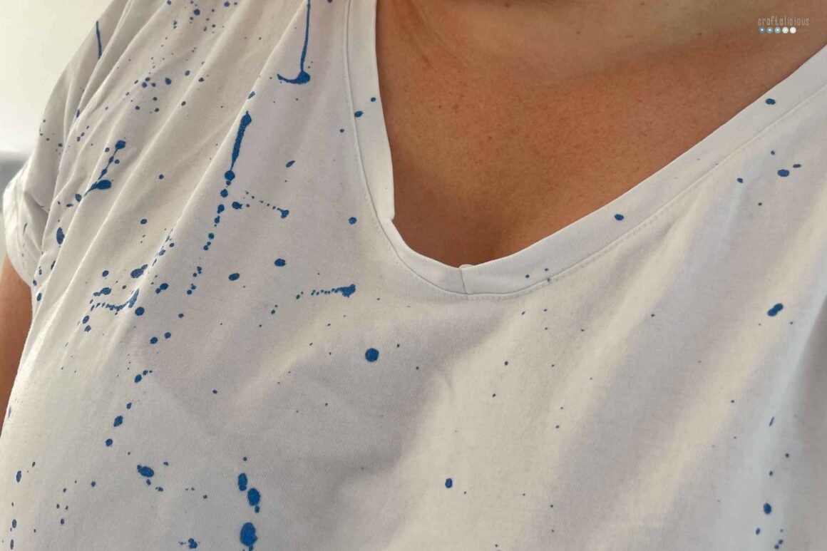 DIY idea Jackson Pollock shirt detail