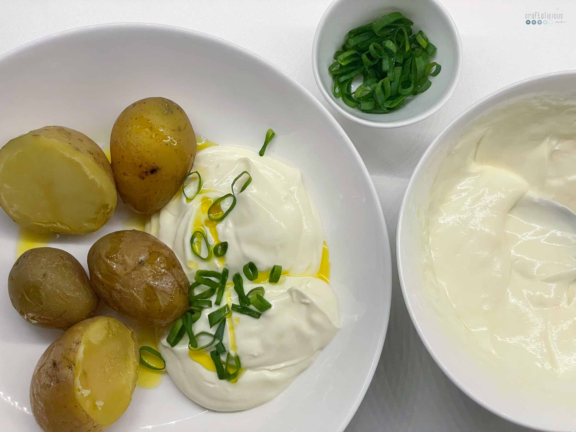 Kartoffeln und Quark boiled potatoes with quark and flaxseed oil