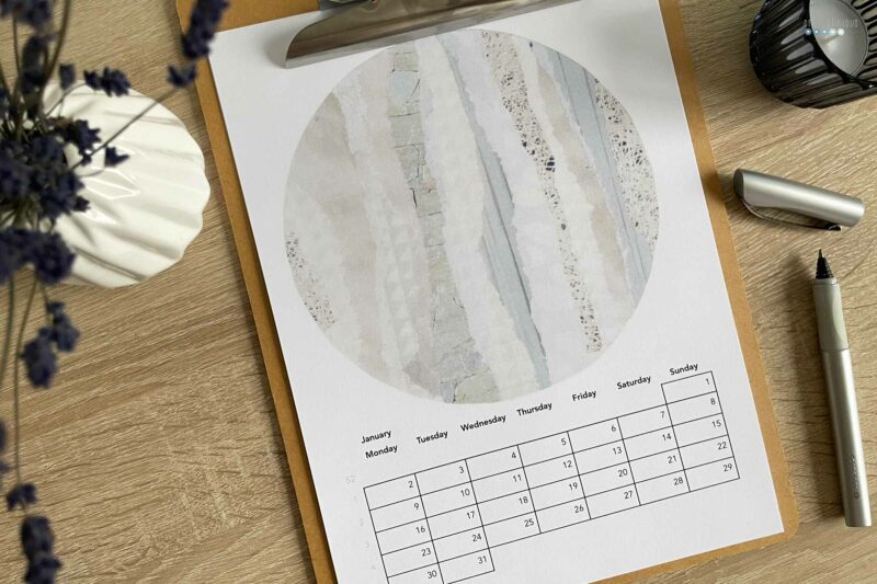 printable circle calender 2023 freebie