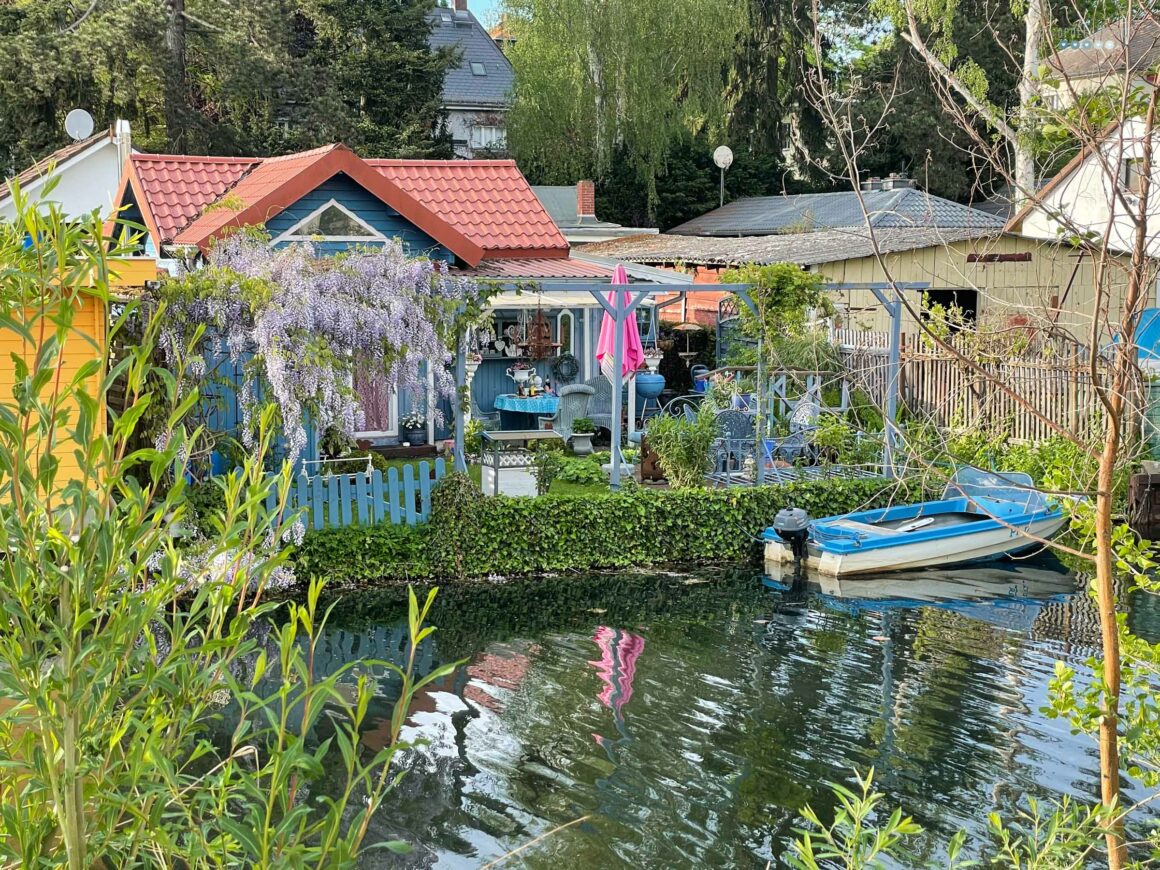 stroll through the neighborhood blue house back