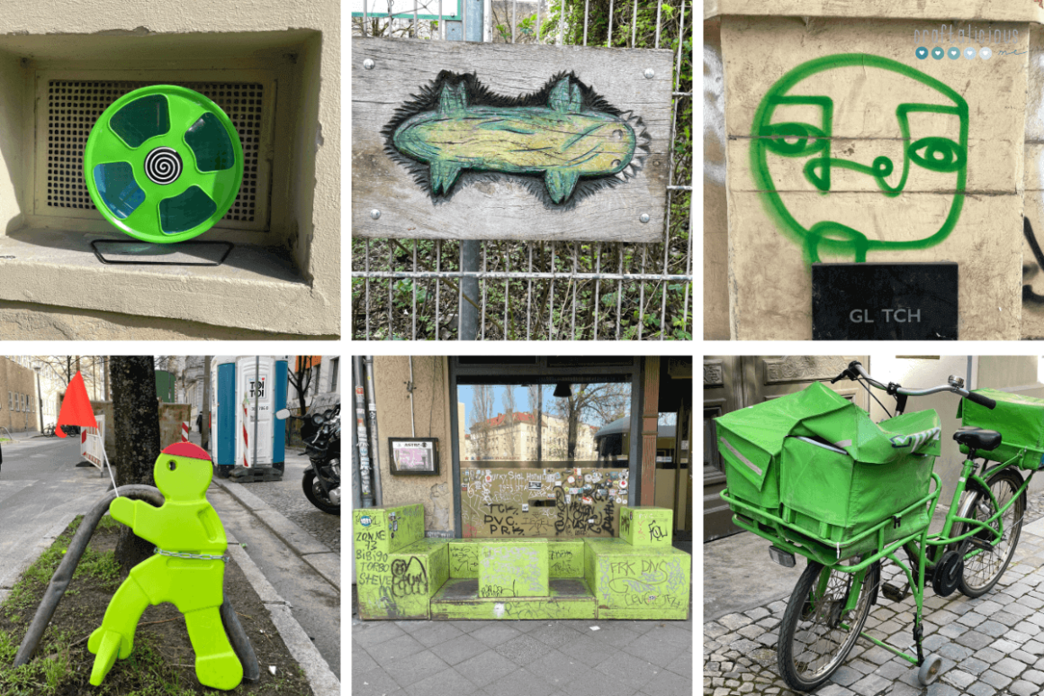 colorful excursion green thingies photo collage