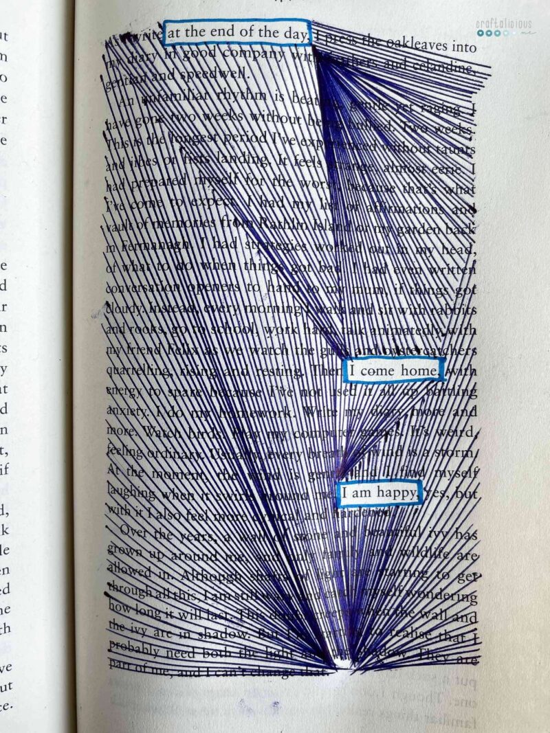 black out poetry wordless wednesday
