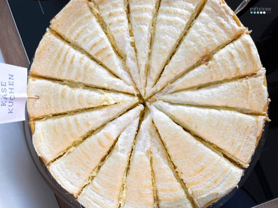 white summer party German käsekuchen