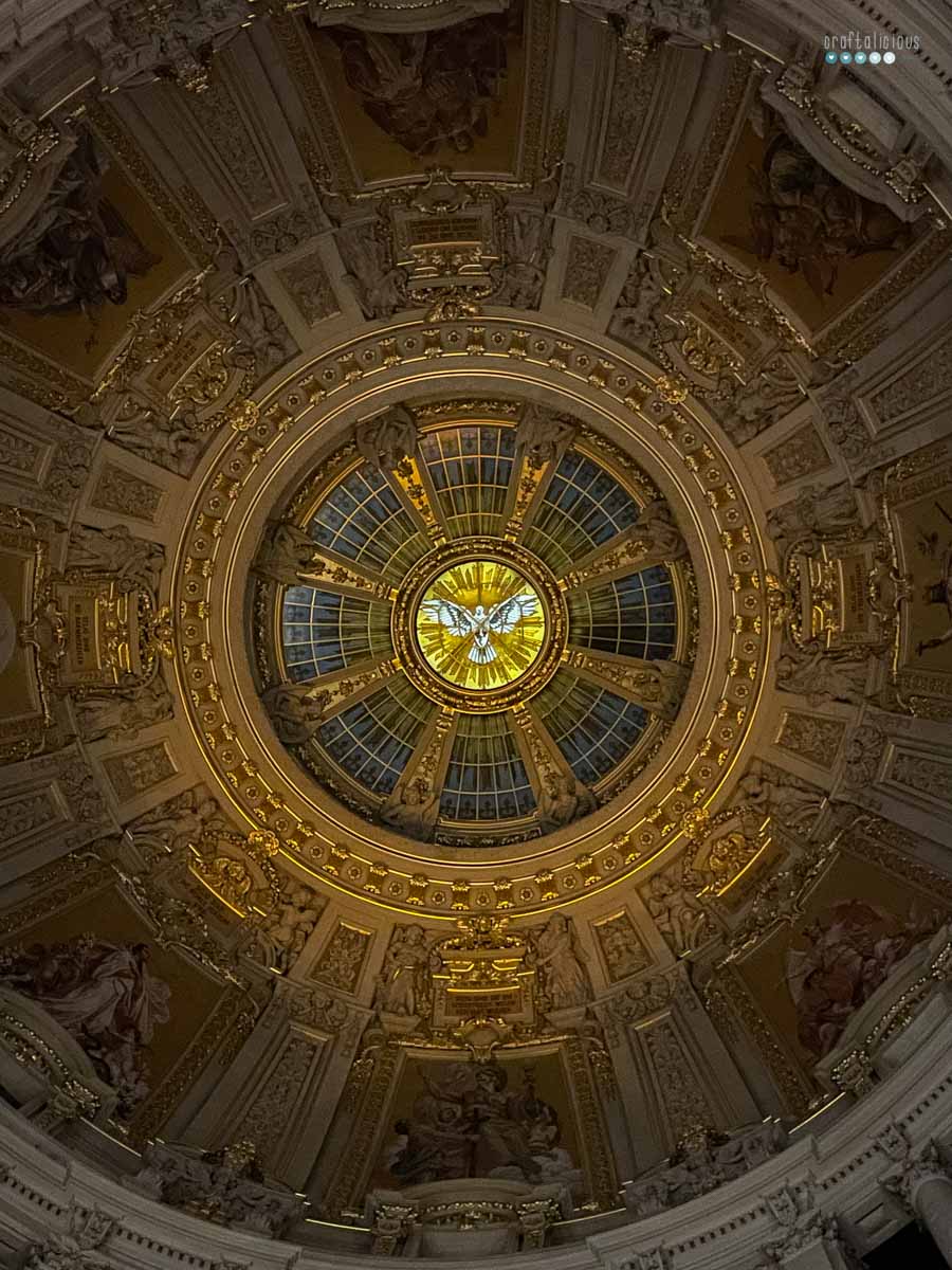 elevating September dome of the Berlin Dom with a white dove