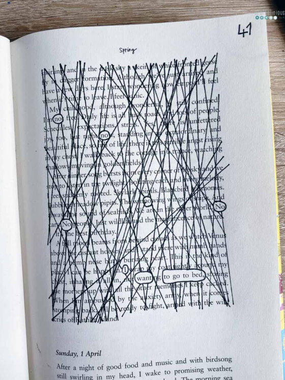 blackout poetry wordless wednesday