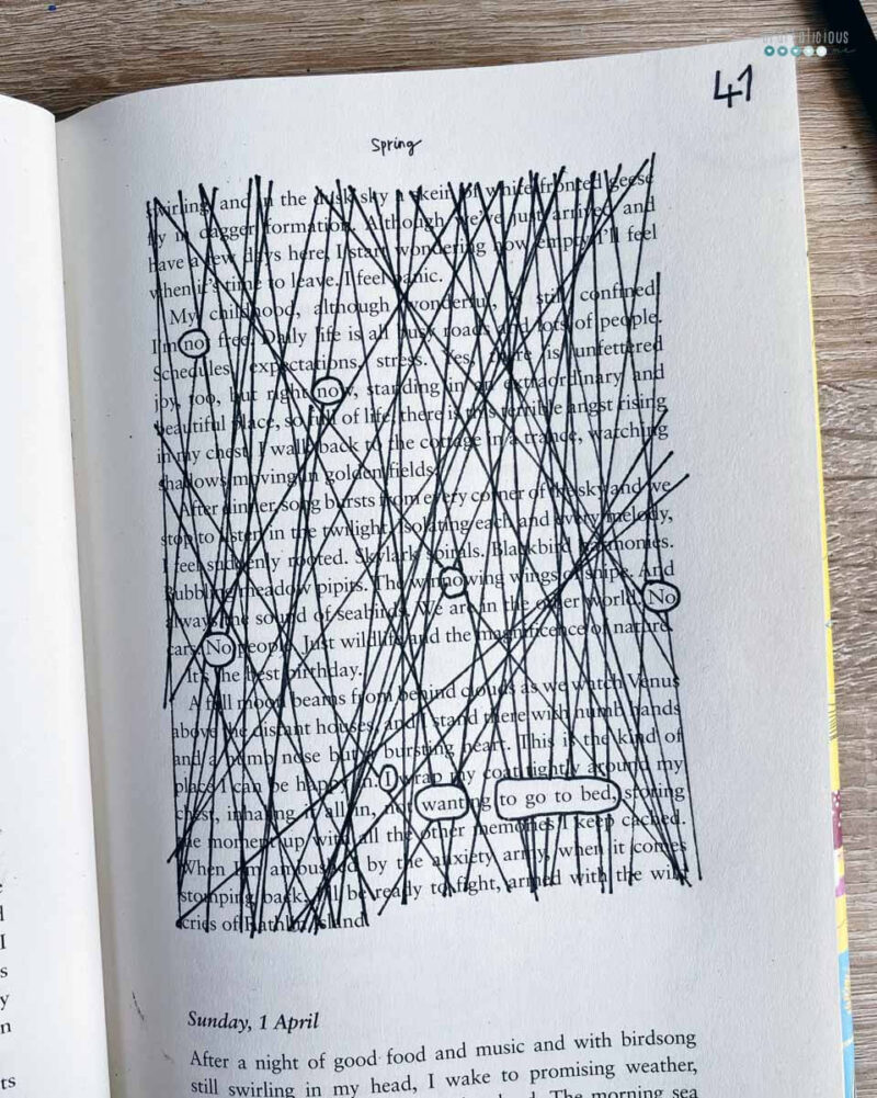 blackout poetry wordless wednesday