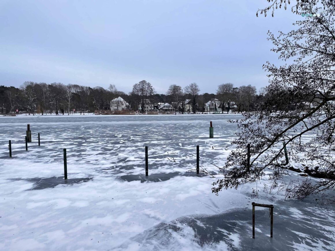 Havel river view January with ice