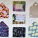 DIY envelopes made of recycled paper calendar pages and wrapping paper templates as download on blog